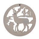 5x/set Hollow Christmas Wooden Pendants Decorations Tree Ornaments DIY Craft 3C