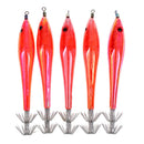 5Pcs Noctilucent Squid Lures Cuttlefish Saltwater Fishing Lure Hook Bait Red