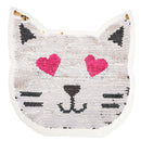 Cute Reversible Sequin Patches Cat Patches Sew On Embroidered Appliques DIY