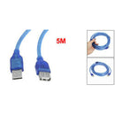 PC Printer Blue 5M 16.4Ft USB 2.0 Male to Female Extension Cable