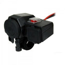 Waterproof 5V/2.1A Dual USB Output Motorcycle Handlebar Clamp Power Adapter