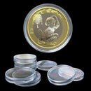10x 35mm Applied Clear Round Cases Coin Storage Capsules Holder Round Plastic JR