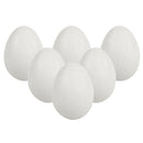 6x Wooden Easter Craft Eggs, Display, Smooth,Ready to Paint and Decor White