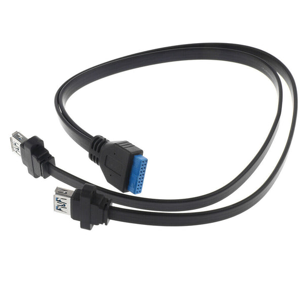 1 Piece USB 3.0 Dual Ports One Socket To The Motherboard 20-pin Header Cable