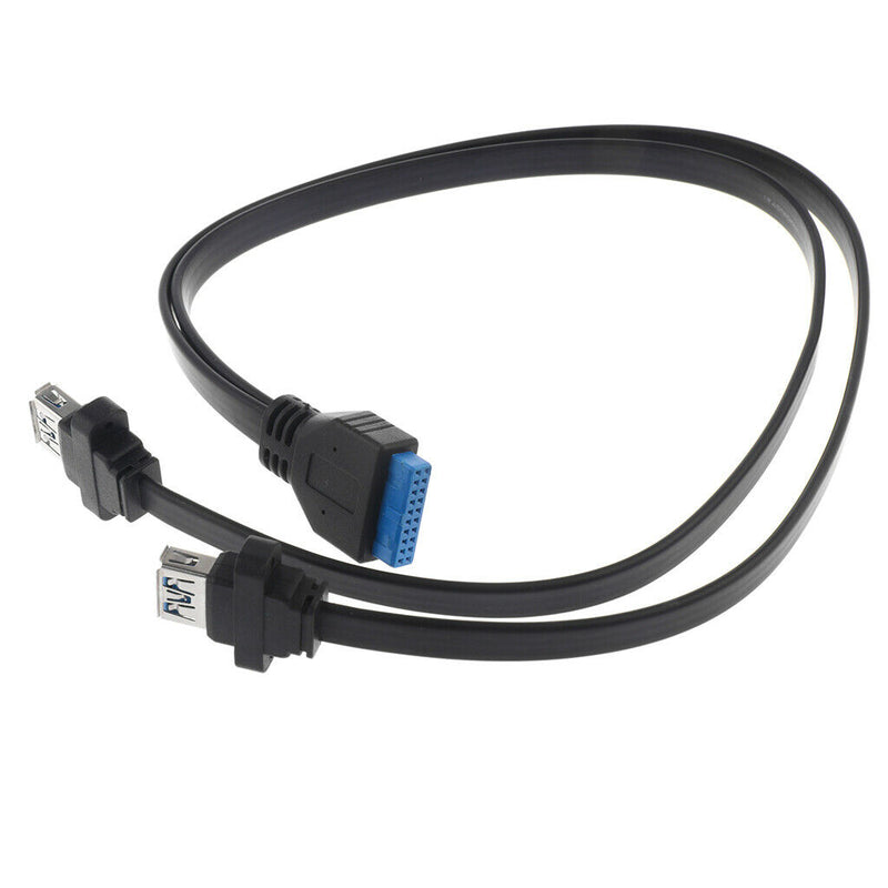 1 Piece USB 3.0 Dual Ports One Socket To The Motherboard 20-pin Header Cable