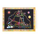 A4 DIY Scraping Drawing Card Single Side Children Painting Card Paper w/Pen