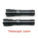 New XHP50 Powerful LED Flashlight USB Zoom Torch XHP50 Aluminum Flashlight F4T5