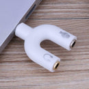 3.5mm Stereo Audio Jack Earphone Headphone 2 Way U Splitter Adapter A