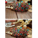 Women Fashion Retro Colorful Rhinestone Feathers Peacock Hair pin Duckbill Clip