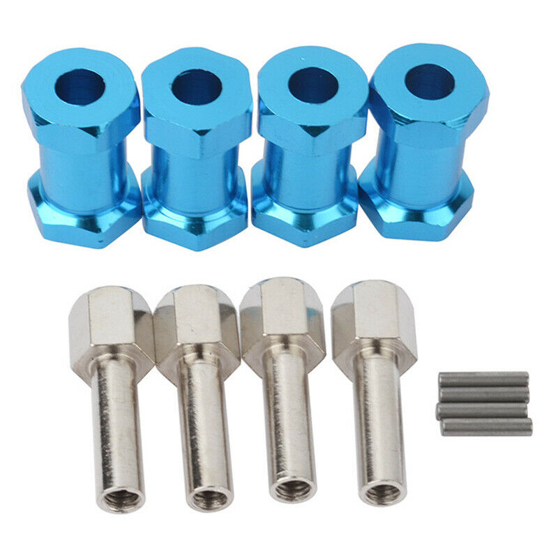 4Pcs Aluminum RC Car 12Mm Hex Wheel Hub Drive Adaptor Extension Combiner Co C1H4