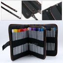 72 Holes Canvas Student Pencil Bag Pen Case Makeup Brushes Holder Storage Pouch