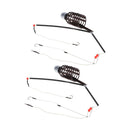 2 Pieces Fishing Bait Cage Feeder with hook