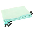12x A4 Zipper Bags Zip File Storage Document Folder Protective Sleeve Green
