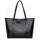 Retro Crocodile Leather Women Handbag Large Capacity Shoulder Shopping Bag