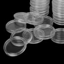 100Pcs 21mm Round Clear Plastic Coin Holder Capsules Box Storage Clear Roun N1N2