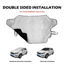 Magnetic Car SUV Windshield Snow Cover Ice Frost Cover Heat Sun Shade 145x111cm