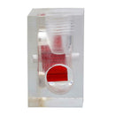 G1/4 Square 3 Impeller Flow Meter Indicator for PC Water Cooling(Red)