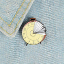 Cartoon Creative Alarm Clock Enamel Brooch Jacket Clothes Backpack Badges A