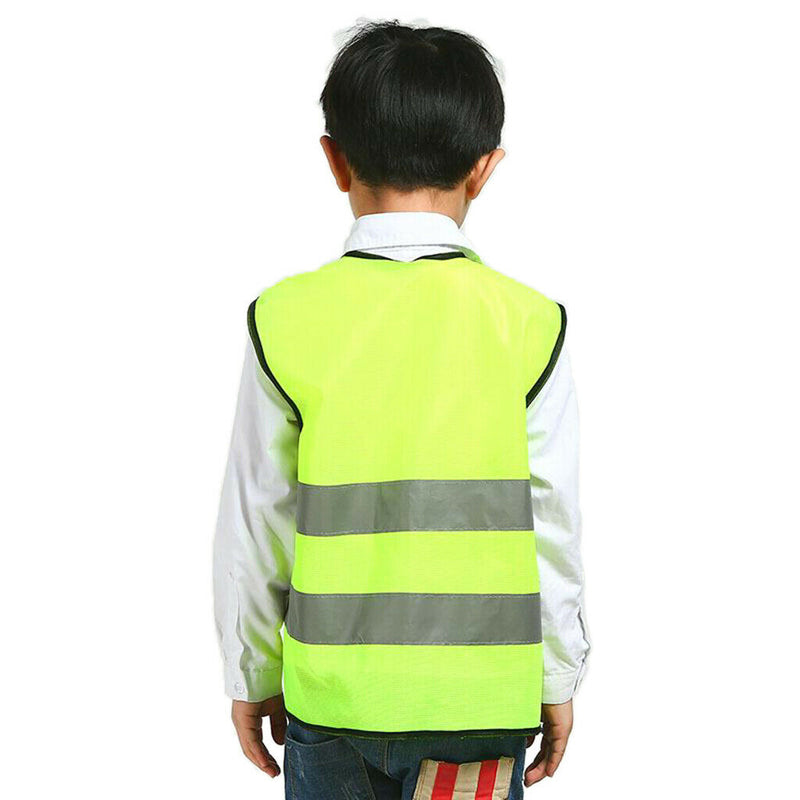 Hi Vis Waistcoat, Unisex Children Hi Vis Vest for Safety and Emergencies - Fit