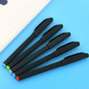 5pcs Random Color 0.5mm Soft Grip Quick Dry Gel Pens - Black Ink m G2U9