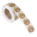 500pcs Round Kraft Handmade With Love Thank you Stickers Seals Party Decorati3C