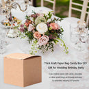 50pcs Thick Kraft Paper Bag Candy Box DIY Gift for Wedding Birthday Party