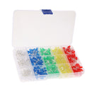 500pcs Ultra Bright 5mm Light Emitting Diode LED Lamp Assorted Kit White Red