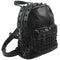 Women Small Good Leather Backpack Rivet Daily Cute Black Backpack for Teena W6B7