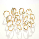 17 Pcs/set Boho Style Rings Set Delicate Crown Star Drop Water Triangle Rin G2Q2