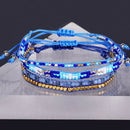 Hand-Knitted Rice Bead Set Bracelet Bohemian Style Woven 3-Layer Bracelet S