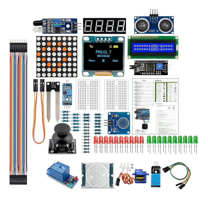 DIY Electronics Basic Starter Kit Breadboard,Jumper Wires,Resistors for Arduino