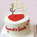 Oh Baby Pattern Happy Birthday Acrylic Cake Topper Babyshower Cupcake TopperB&X