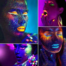 24 Colors Eyeshadow Palette Glitter-Matte Glow In Dark Halloween Make-up U7O3