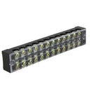 Double Rows 12 Position Covered Barrier Block Terminal Strip 600V 25A W6Y9