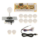 Arcade DIY Kits USB Encoder with PC Joystick 5 Pin + 10 Push Buttons White