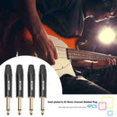 4pcs 6.35mm Mono Jack Male Plug Connector DIY Soldering Plug for Microphone Set