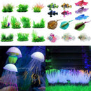 2X Aquarium Fish Tank Landscaping Decor Glow Simulation JellyFish