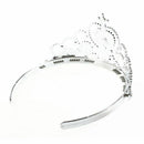 Woman Party Crown Plastic Red Heart Round Rhinestone Headband Hair Band