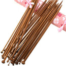 36pcs/set 2mm-10mm Carbonize Bamboo Single Pointed Crochet Knitting Needles Pin
