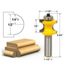 4pc 1/2" Round Shank 3/8,3/4,1/2,5/8" Cutting Dia Beading Router Bit Cutter