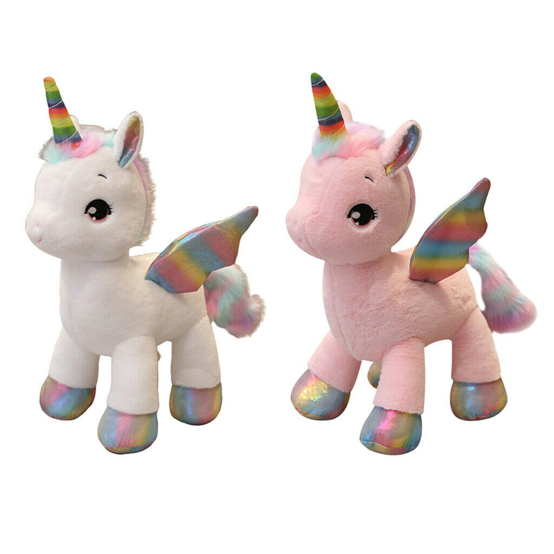 Cute Rainbow Unicorn Horse Plush Soft Toys for Kids Girl Birthday Gift Pink