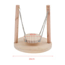 Bird Stand Wood Perch Swing for Parrot Macaw African Grey Parakeet Cockatiel