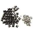 50 pcs Metal Pyramid Studs 10 mm Studded Black HOT