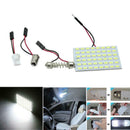 3 sets DC12V T10 BA9S Festoon Socket 5630 SMD 48 LED Panel Bulb Lamp White ZYY