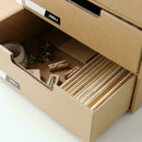 Brown Paper Desktop Drawer Type Sundries Storage Box Office Organizer DIY S P6O8