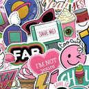 60 Pcs/Lot Anime Cute Pink Stickers Decals Skateboard Car Luggage Laptop Vinyls