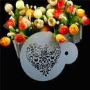 Novelty 3PCS/SET Heart Fondant Cake Stencil Cappuccino Cupcake Decoration ME
