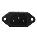 5X(IEC 320 C14 Male Plug 3 Pins PCB Panel Power Inlet Socket Connector F4M8)