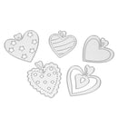 5pcs Heart Sewing Thread Metal Die Cutting Dies DIY Scrapbooking Embossing