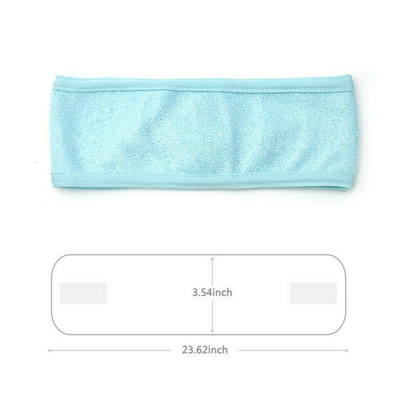 Women Adjustable Makeup Toweling Hair Wrap Head Band Salon SPA Facial Headband H